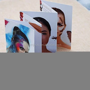 customized paper triptych flyers magazine printing glossy