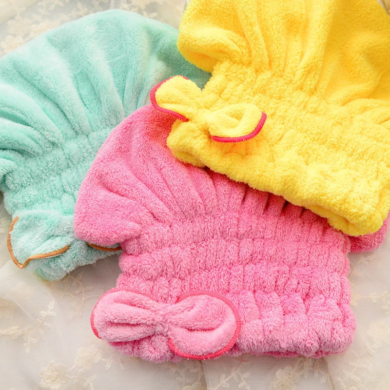 customized shower cap microfiber hair bath towel