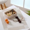 Degradable Bamboo Fiber Lunch Box with Fork and Spoon