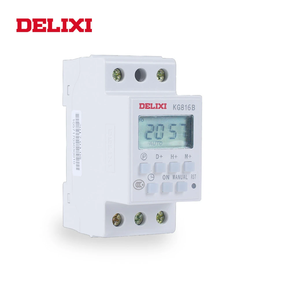 DELIXI KG816B Standard Series 220V/380V 50/60Hz 24 hours weekly programmable Din Rail digital timer switch