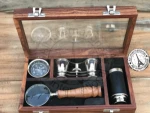 DESKTOP SET OF MAGNIFIRE COMPASS AND 2 TELESCOPE