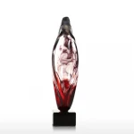 Dewdrop Transparent Resin Sculpture Glass-like Modern Home Decorations Ornaments Craft With Match Foam