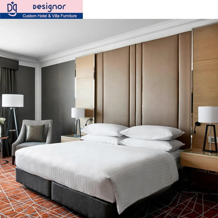 DG Foshan custom Marriott hotel bedroom sets luxury king size bed frame 5 star hotel beds room furniture