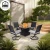 Import Dining Table with Cushions Wicker Garden Outdoor Patio Set for Kitchen Park Courtyard Home Office Use from China