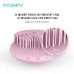 Direct factory new portable thermal vibration soft silicone baby shower bath brush