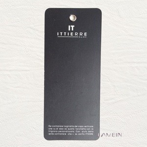 Direct sales paper cardboard UV hang tag with metal eyelets for kid&#39;s clothing