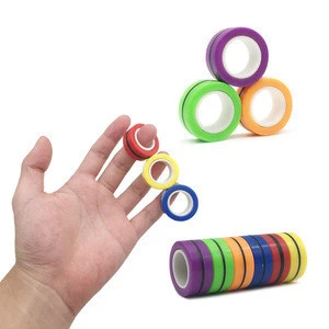 Direct selling educational can enhance the flexibility and fun Stress relief toys  fingers ring toys magnetic ring toys