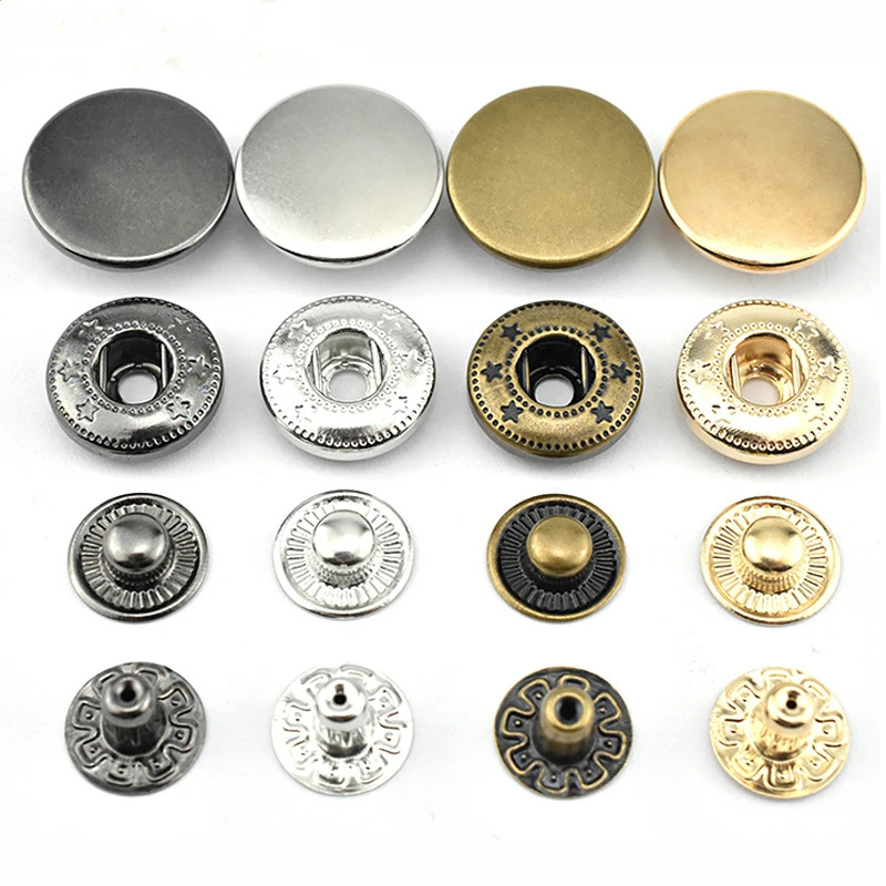 Diy Custom Made Clothing Combined 10Mm Metal S Spring Snap Button