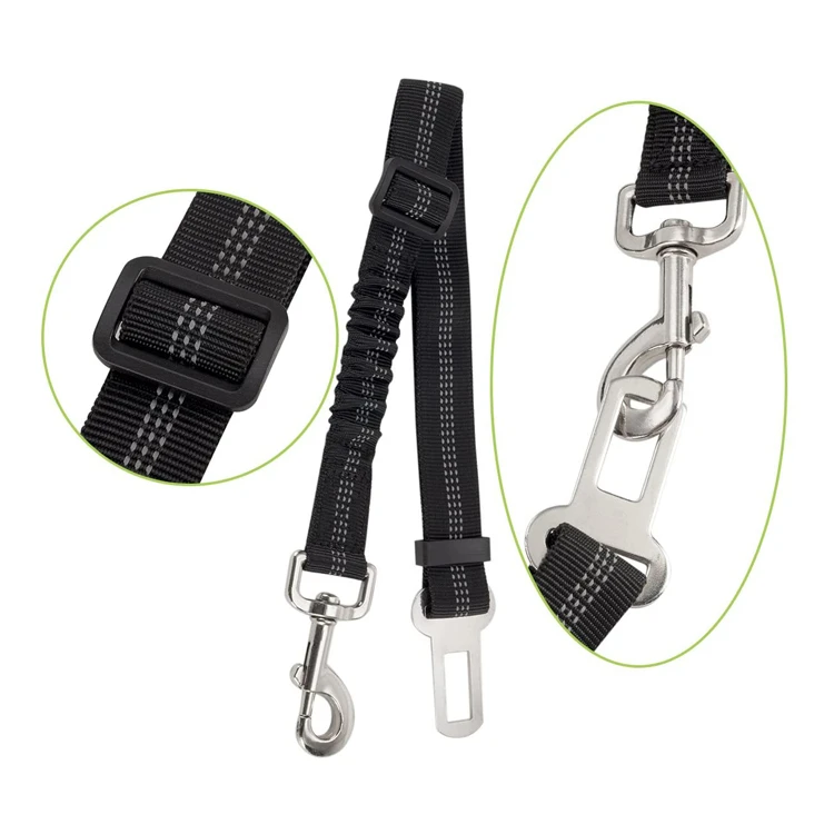 Dog Harness with Car Safety Seat Belt, Easy On and Of Double Breathable Mesh Dog Harness and Leash Set