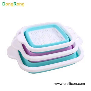 Dongrong highly cost effective Travel portable silicone folding bowl baby travel outdoor for instant noodle bowl