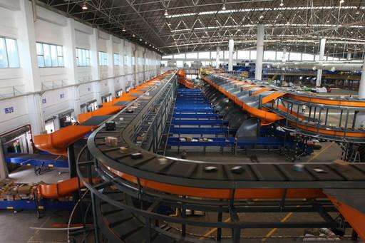 Buy Double Ring Sorter Logistics Belt Conveyor Ring Cross Belt Cross ...