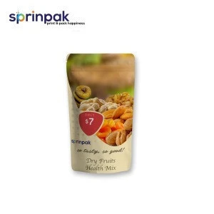 Doypack leak proof  standup pouch for dry fruit packaging bags
