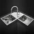 Import Drop-in cUPC Stainless Steel Topmount Corner Kitchen sink with Double Bowl from China