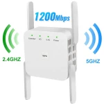 Dual Band  2.4G / 5G AC1200Mbps Wifi Repeater  Long Range Extender  Signal Amplifier For Router  Wi-Fi Booster Repiter Adapter