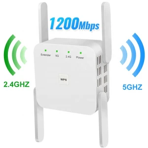 Dual Band  2.4G / 5G AC1200Mbps Wifi Repeater  Long Range Extender  Signal Amplifier For Router  Wi-Fi Booster Repiter Adapter