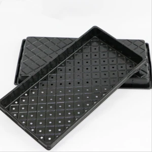 Durable reuse flexible Black large plastic wheatgrass microgreen seed trays black hydroponic Generation kit seed flat flat tray