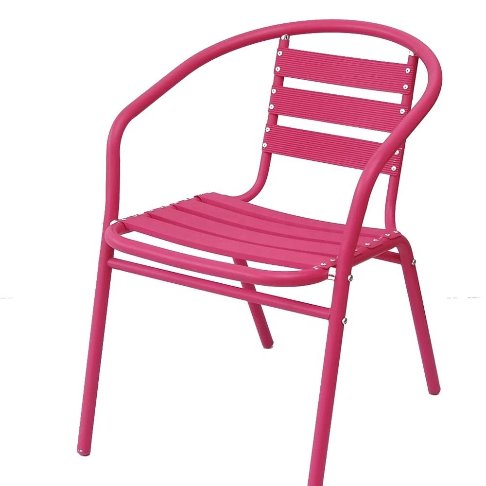 Durable Strong Steel Restaurant Stacking Outdoor Chair Armchair