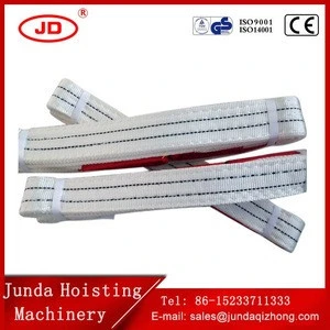 Durable white Polypropylene fiber lifting belt sling for hoisting
