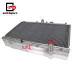 eCARsport Aluminum Car Racing 2-Row Radiator For Prelude  97-01 H22A4 Mt 94-97