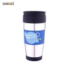 Eco-friendly feature amd drinkware type double wall travel mug with custom logo