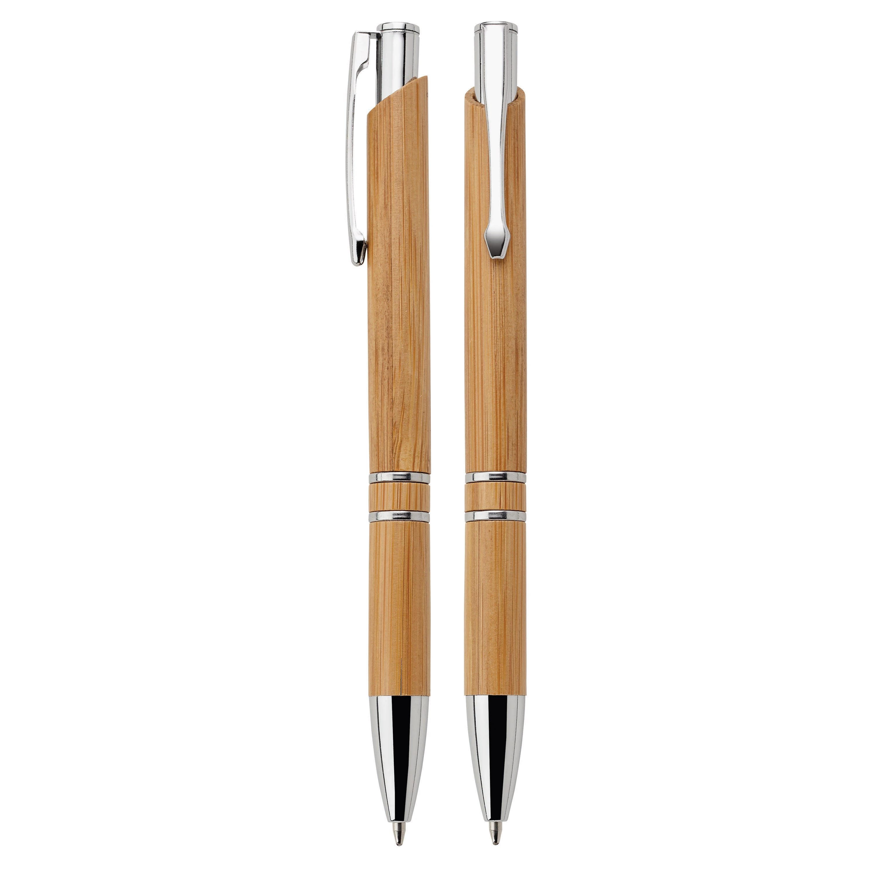 Eco Green bamboo wood promo ball Pen products item, 2 rings Recycle Bamboo ball-point pen with laser engraved logo Ball Pens