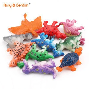 Educational animal model 10pcs plastic cute dinosaur toys set for dinosaur party supplies