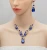 Import Elegant crystal statement pendant earrings costume accessories luxury wedding bridal jewelry sets necklace from China