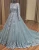 Import Elegant High Neck Long Sleeve Gray Lace Beading Wedding Dress Muslim Bridal Gown from China