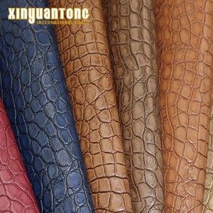 Embossed Snake Skin PU Artificial Leather Raw Material For Shoe Upper