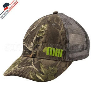 Embroidery design camouflage promotion baseball mesh cap