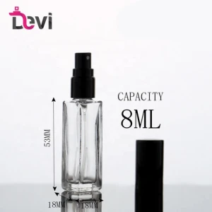 Empty Clear Glass Perfume Bottles Refillable Essential Oil Perfume Spray Bottles Wholesale 8ml Atomizer Bottle