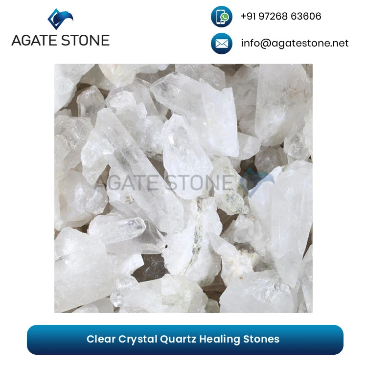 Exporter of Clear Crystal Quartz Healing Rough Stones at Competitive Price