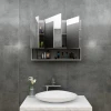 Exquisite modern bathroom furniture grey classical mirror cabinet