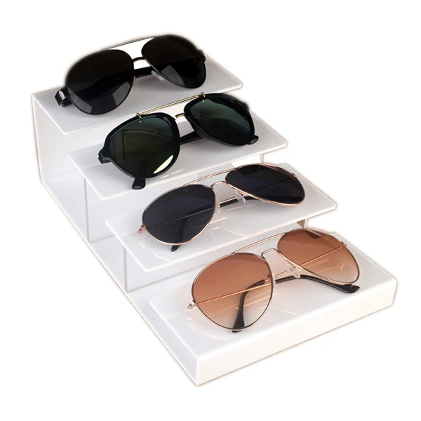 Eyewear display rack white acrylic sunglasses display stand PMMA display case