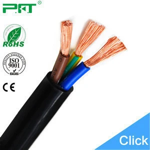 Factory best price black or yellow color RVV 3 cores Copper electric wire, electrical cable