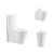 Import Factory Ceramic WC One Piece Washroom Toilet Bowl Set With Sink Sanitary Ware Suite from China