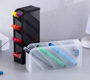 Factory direct pen holder oblique plug desktop storage box for student stationery finishing