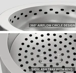 Factory direct sale Smokeless fire pit stainless steel wood stove camping