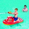 Factory Hot sale bestway 41070 water sports beach toys inflatable red motorboat pool float with water play gun for children