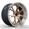 Factory Popular Design Alloy Wheels 18 Inch Fogred 2 Piece Rims Gold Over Polish 5x114.3 Wheels 5 Hole Sports Car Wheels