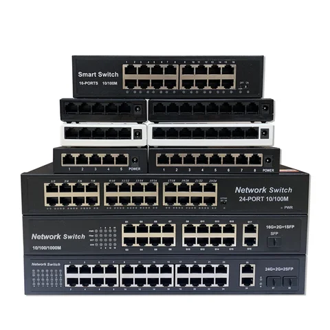Buy Factory Price 10/100mbps 24 Port Rack Mounted Network Switches ...