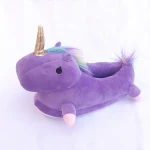 Factory unicorn winter slippers pony unicorn indoor couple plush cotton slippers