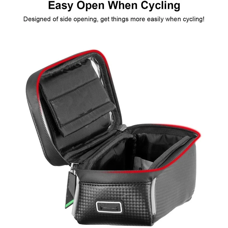 Factory Waterproof Motorcycle Phone Mount Cycling Case Bag Front Handlebar Tube Frame bike box bike bag Bike Bicycle Bags