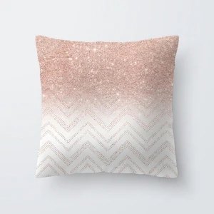 factory wholesale marble texture pink color polyester pillow case cover