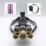 Factory Wholesale Most Powerful  High Lumen 5T6  Led ZOOM Headlight Amazon Hot Selling  waterproof rechargeable  headlamp