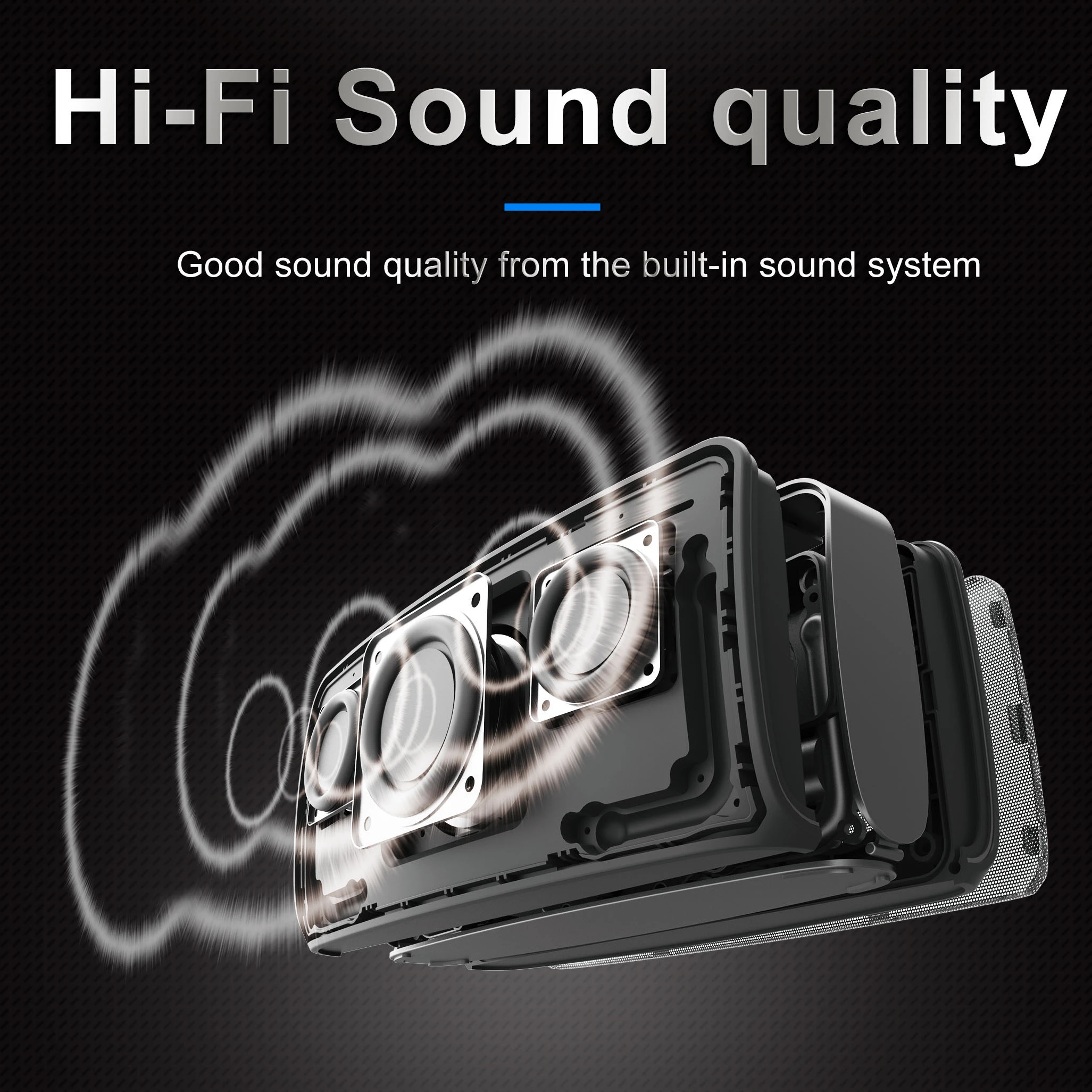 Factory wholesale portable audio player woofer 40w amplifier subwoofer dj wireless speakers for home use