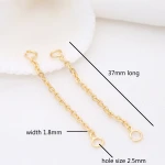 Factory Wholesale Simple Design 14k Gold Plated Jewelry Accessories Long Ear Line