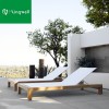 Factory Wooden Outdoor Furniture Teak Beach Sun Lounger for Hotel