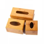 F&H Biz Environmental custom bamboo tissue box holder tissue wood display box Hot Sale Wholesaler