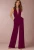Fansion Autumn Halter Dress Party Dress V-neck Jumpsuit Piece Pants Sleeveless Woman Girl Dress